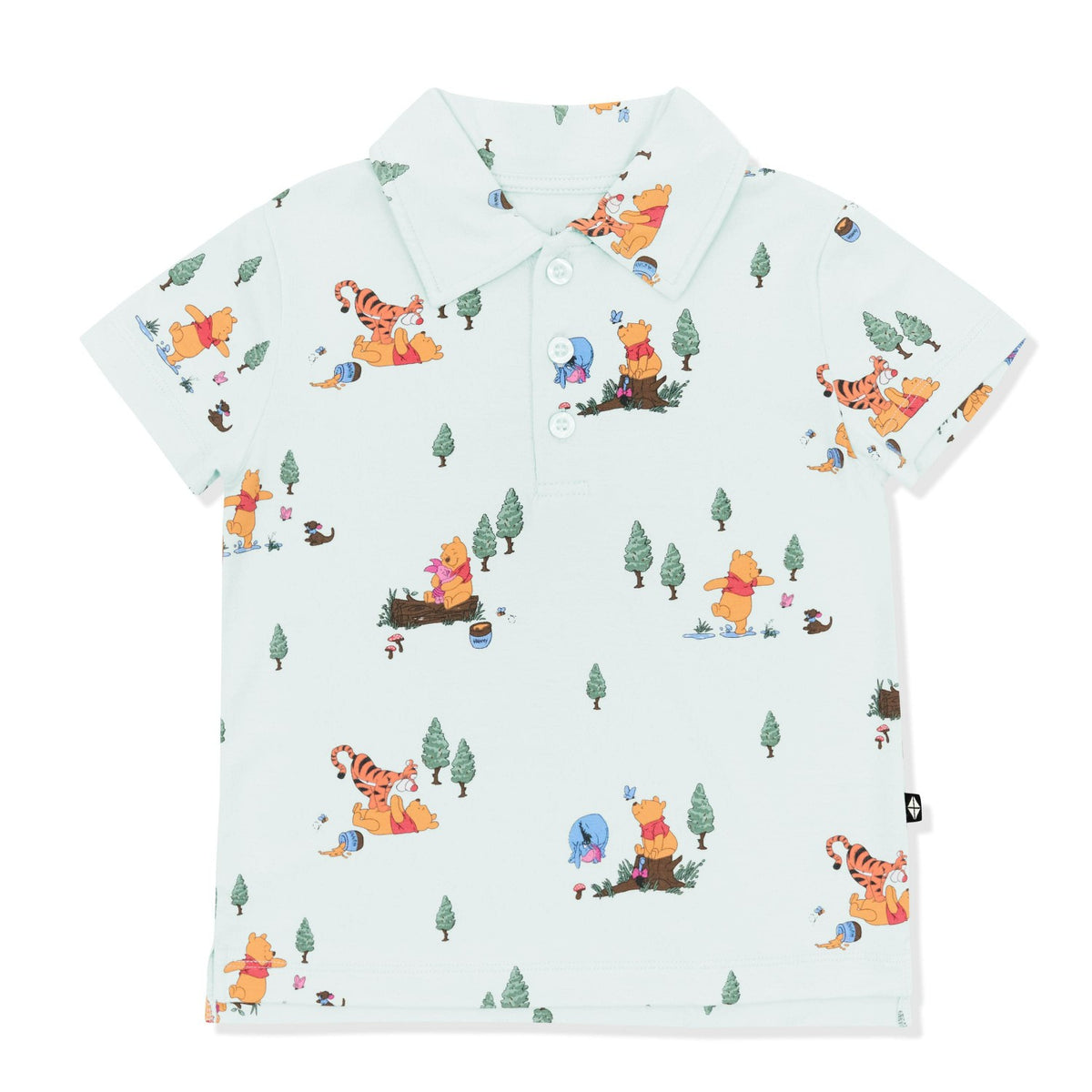 Toddler Short Sleeve Polo in Winnie the Pooh Hundred Acre Wood | Kyte Baby