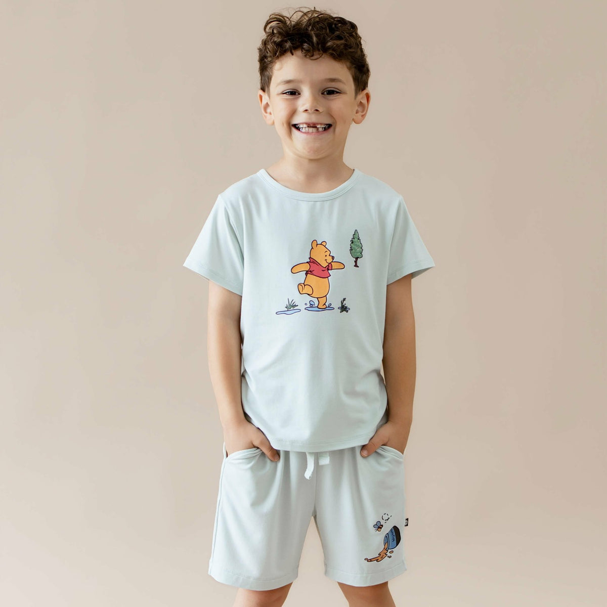 Toddler Basic Tee in Winnie the Pooh on Dew | Kyte Baby
