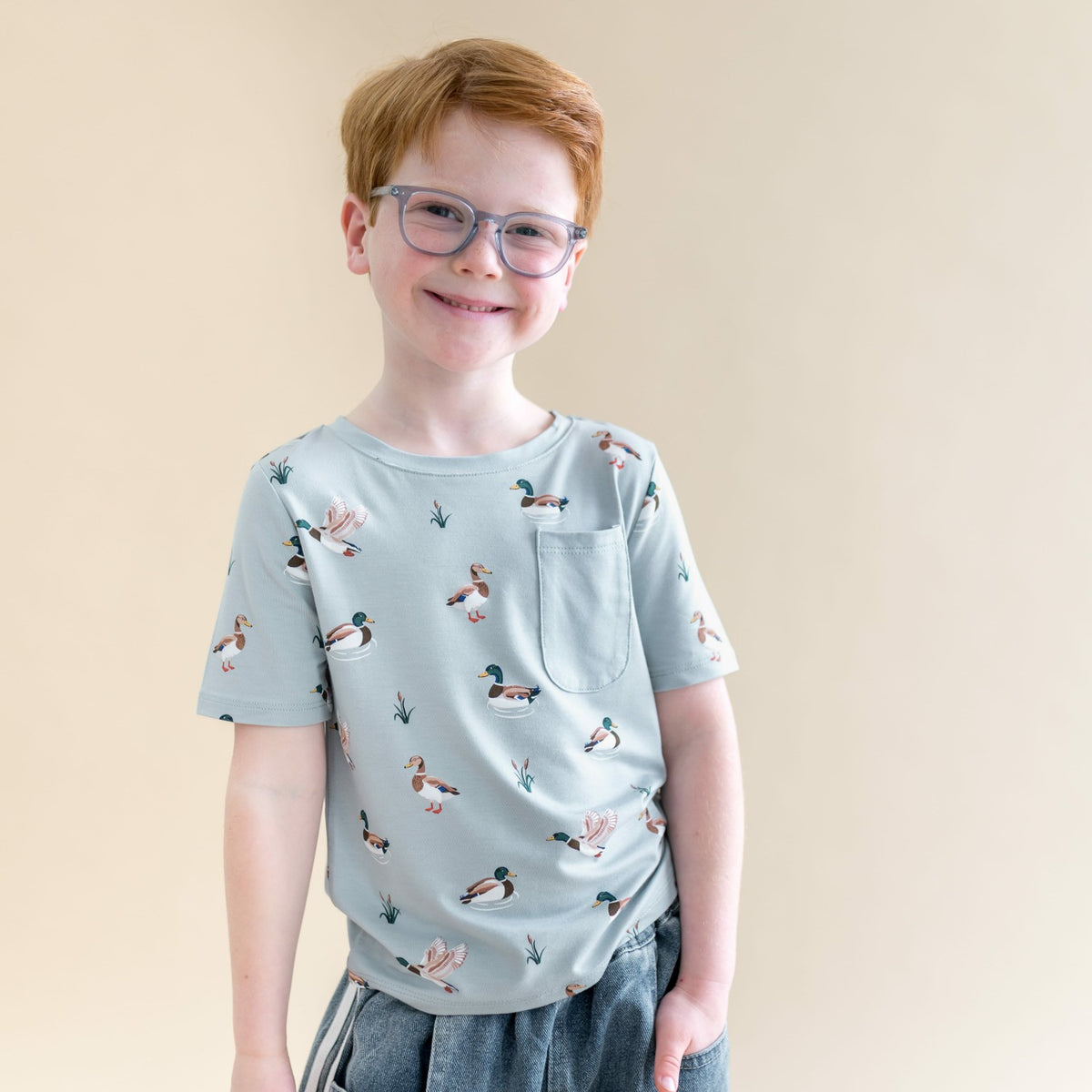 Toddler Crew Neck Tee in Mallard Duck | Kyte Baby