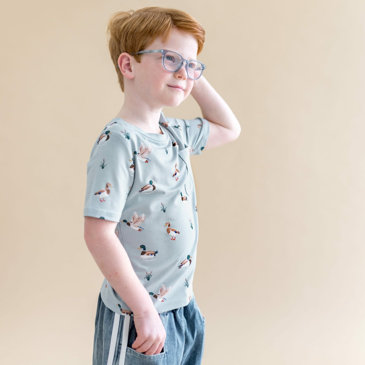 Toddler Crew Neck Tee in Mallard Duck | Kyte Baby