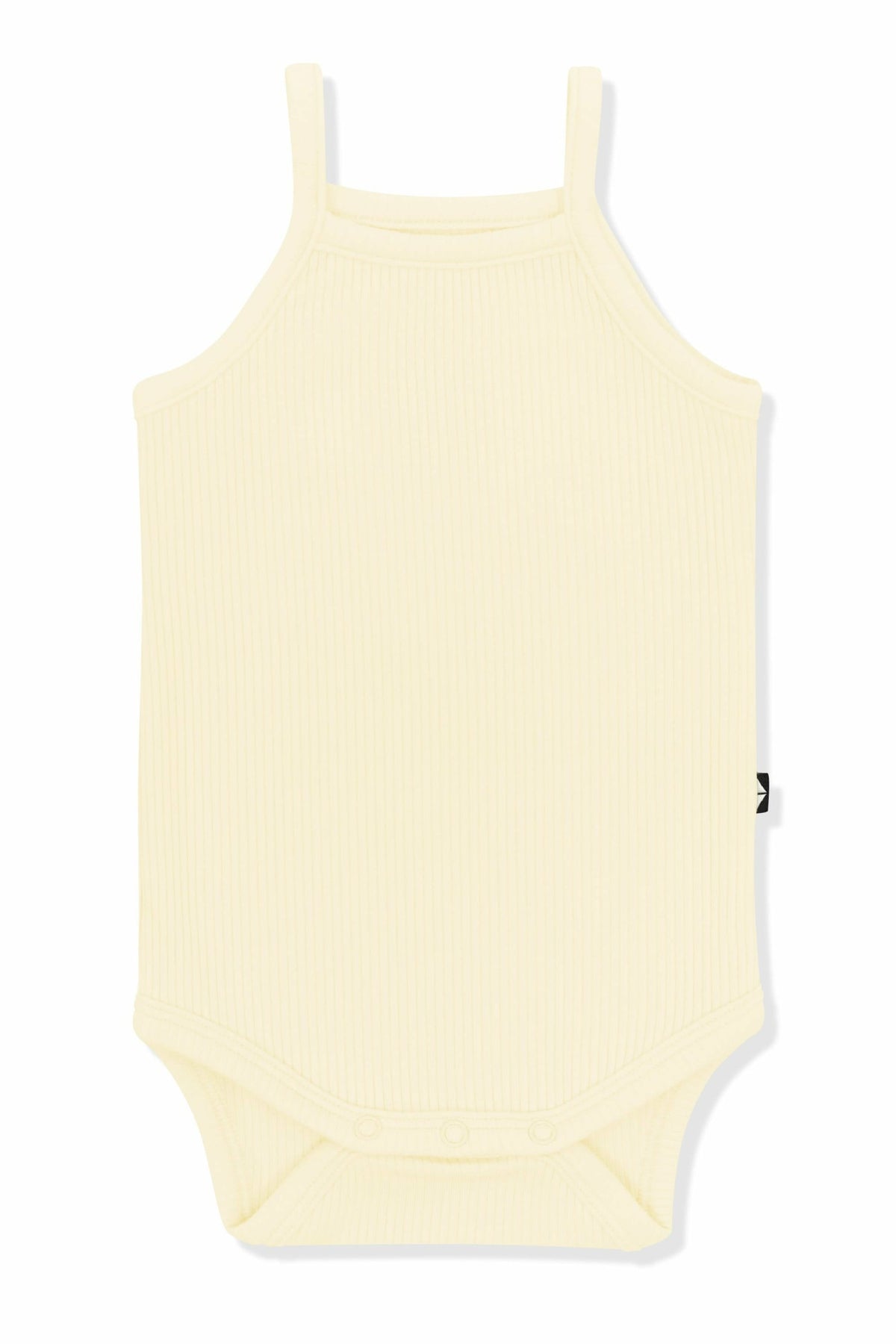Ribbed Spaghetti Strap Bodysuit in Chamomile | Kyte Baby