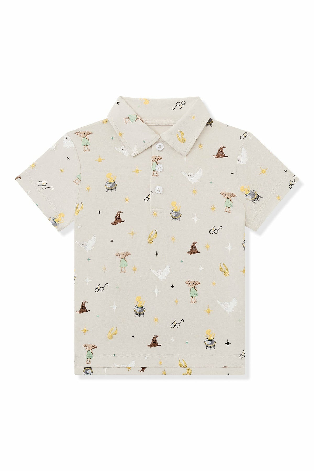 Toddler Short Sleeve Polo in Starry Icon | Kyte Baby