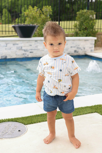 Toddler Basic Tee in Amalfi Coast | Kyte Baby