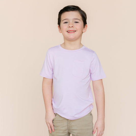 Toddler Crew Neck Tee in Thistle | Kyte Baby