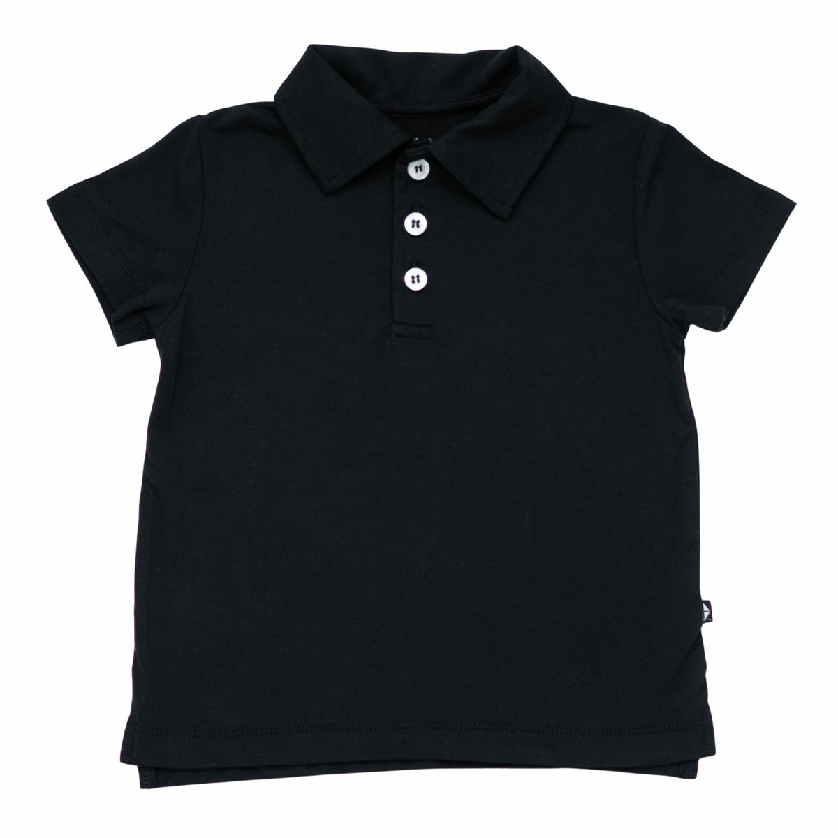 Toddler Bamboo Short Sleeve Polo in Midnight | Kyte Baby