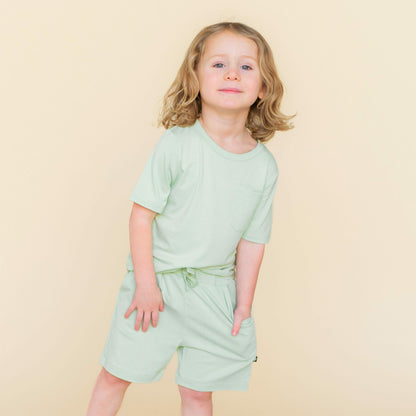 Drawstring Short in Basil | Kyte Baby