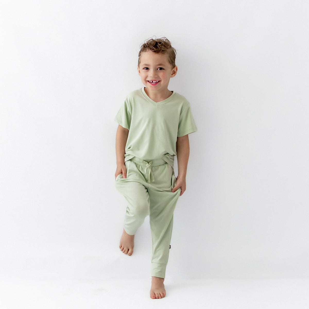 Toddler Jogger Pant in Basil | Kyte Baby