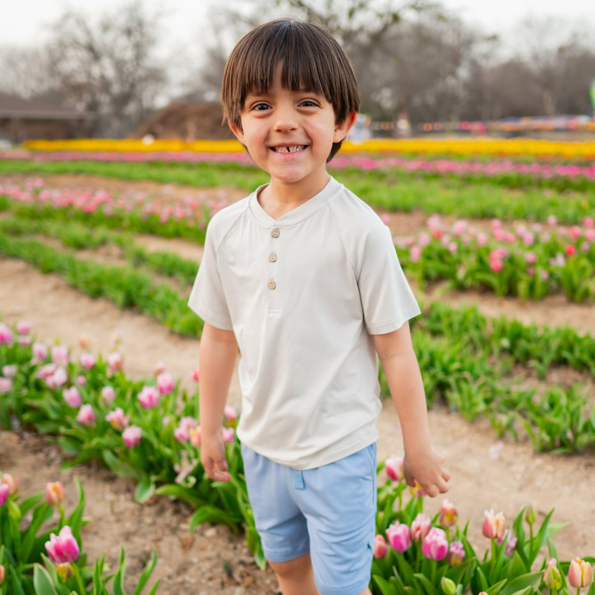 Bamboo Toddler Drawstring Short in Slate | Kyte Baby