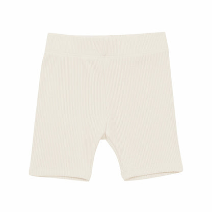 Ribbed Toddler Biker Shorts in Oat | Kyte Baby