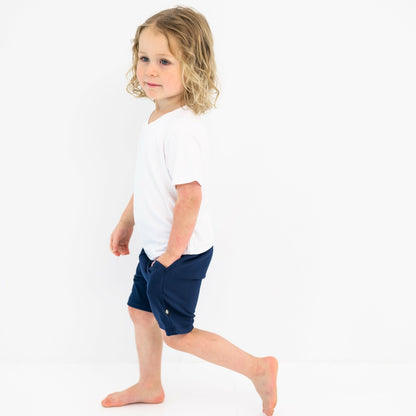 Toddler Drawstring Short in Navy | Kyte Baby
