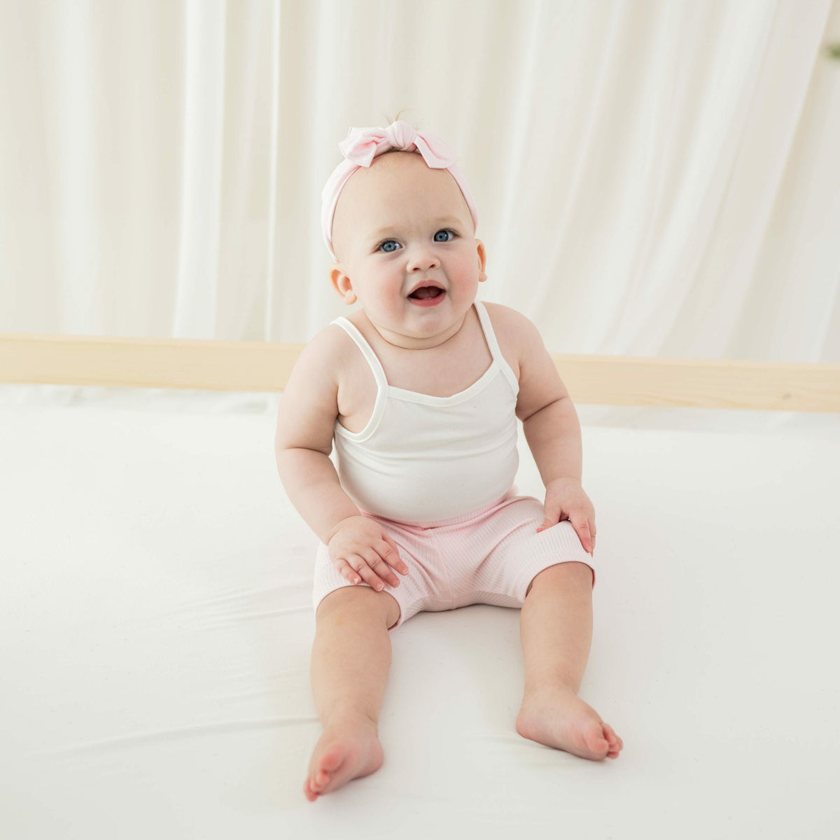 Ribbed Toddler Biker Shorts in Sakura | Kyte Baby