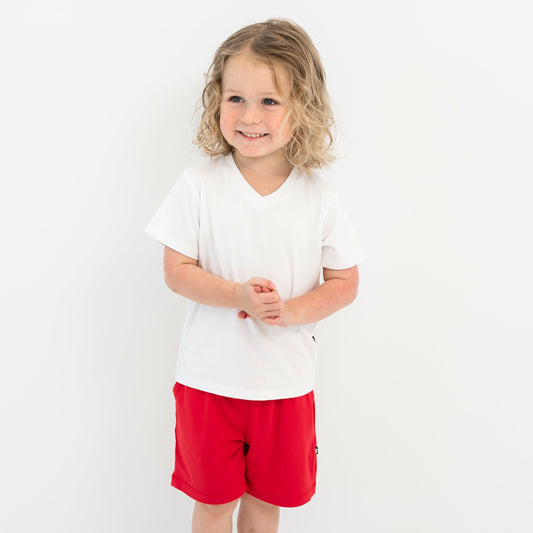 Drawstring Short in Cardinal | Kyte Baby