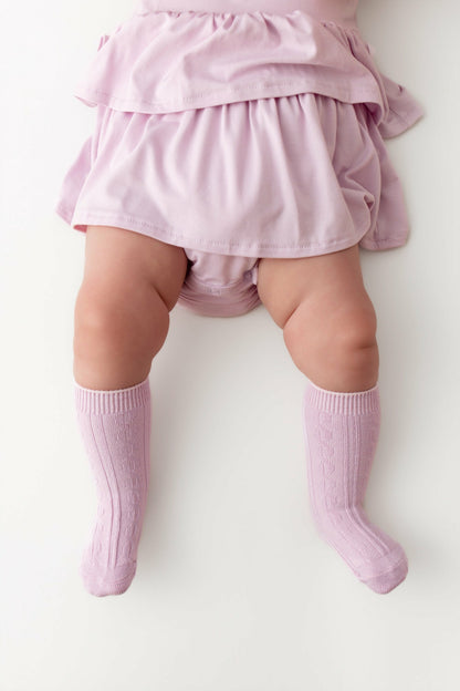 Knee High Socks in Thistle | Kyte Baby