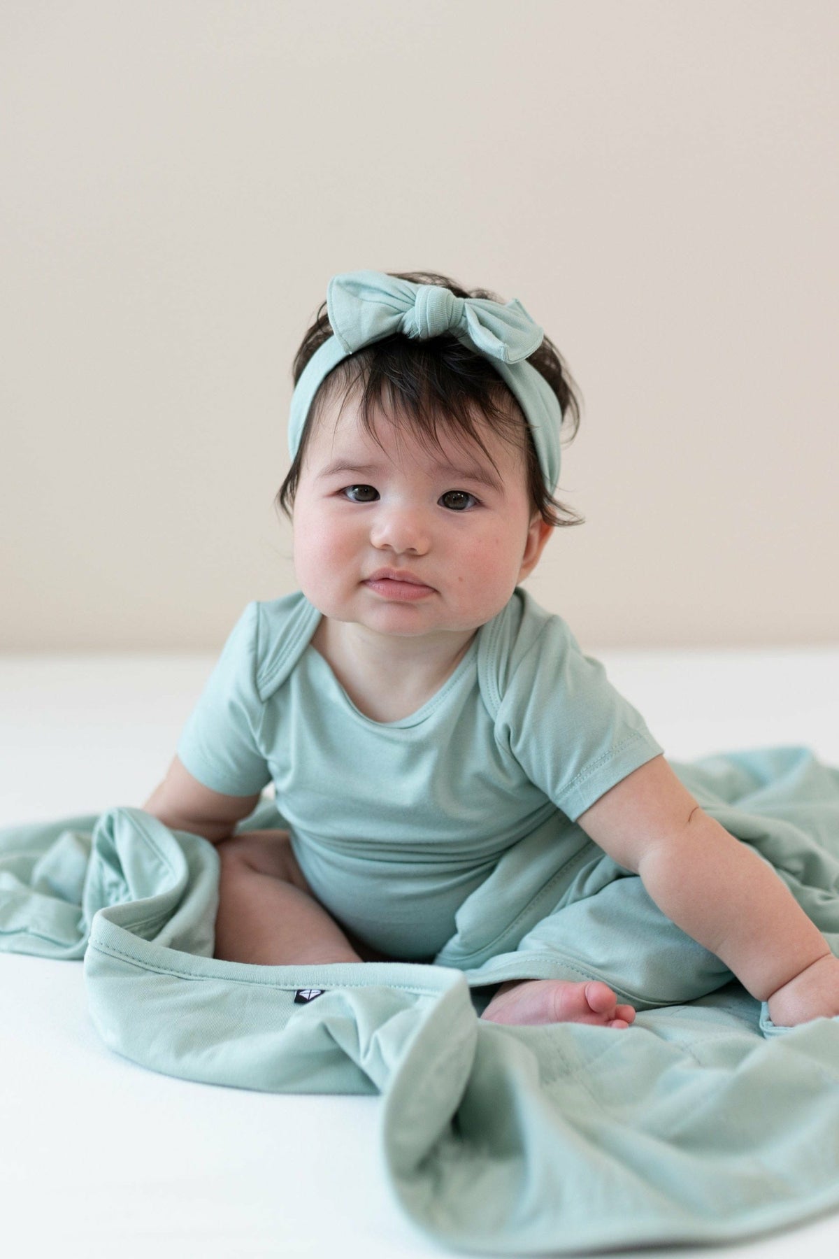 Bamboo Baby Blanket in Sage Green | Kyte Baby