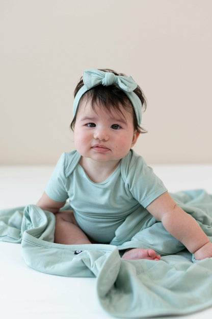 Bamboo Baby Blanket in Sage Green | Kyte Baby