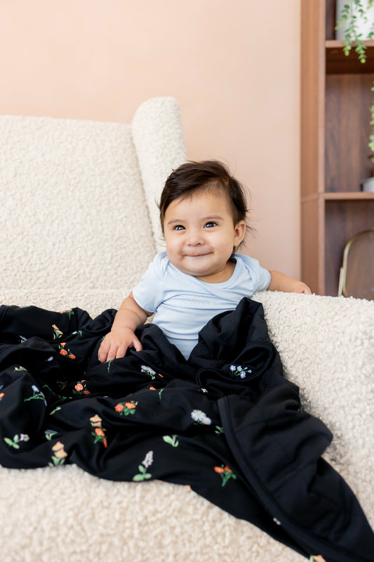 Baby Blanket in Midnight Wildflower 1.0 | Kyte Baby