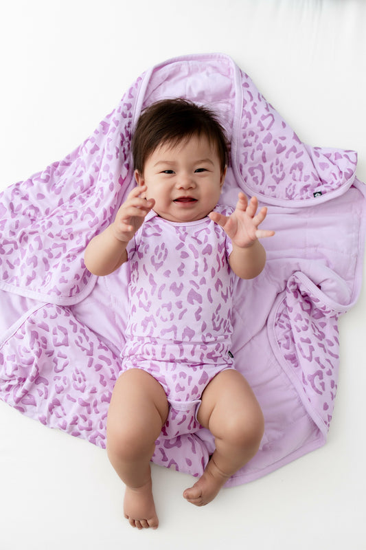 Baby Blanket in Thistle Leopard 1.0 | Kyte Baby