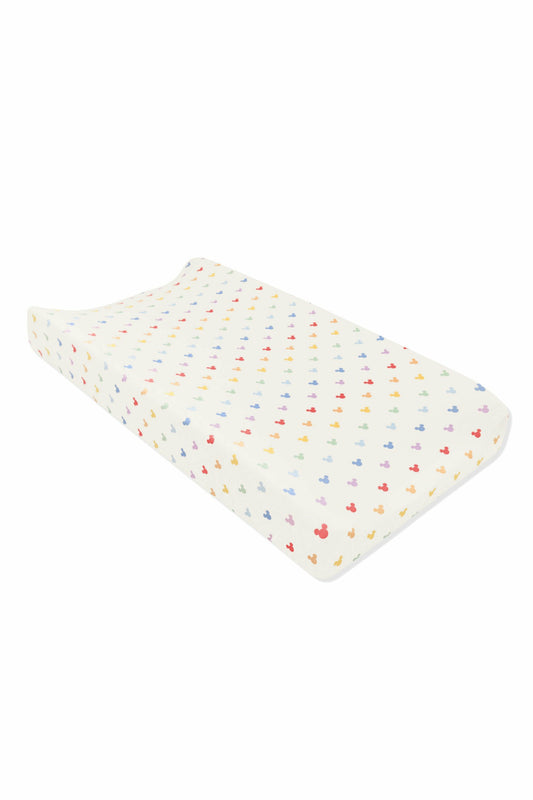 Change Pad Cover in Pastel Mickey Mouse | Kyte Baby