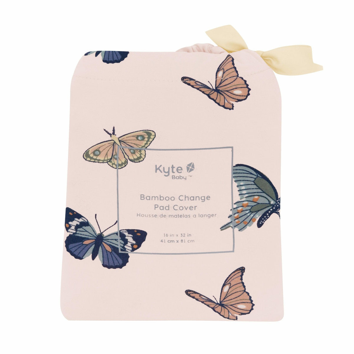 Change Pad Cover in Blush Butterfly | Kyte Baby