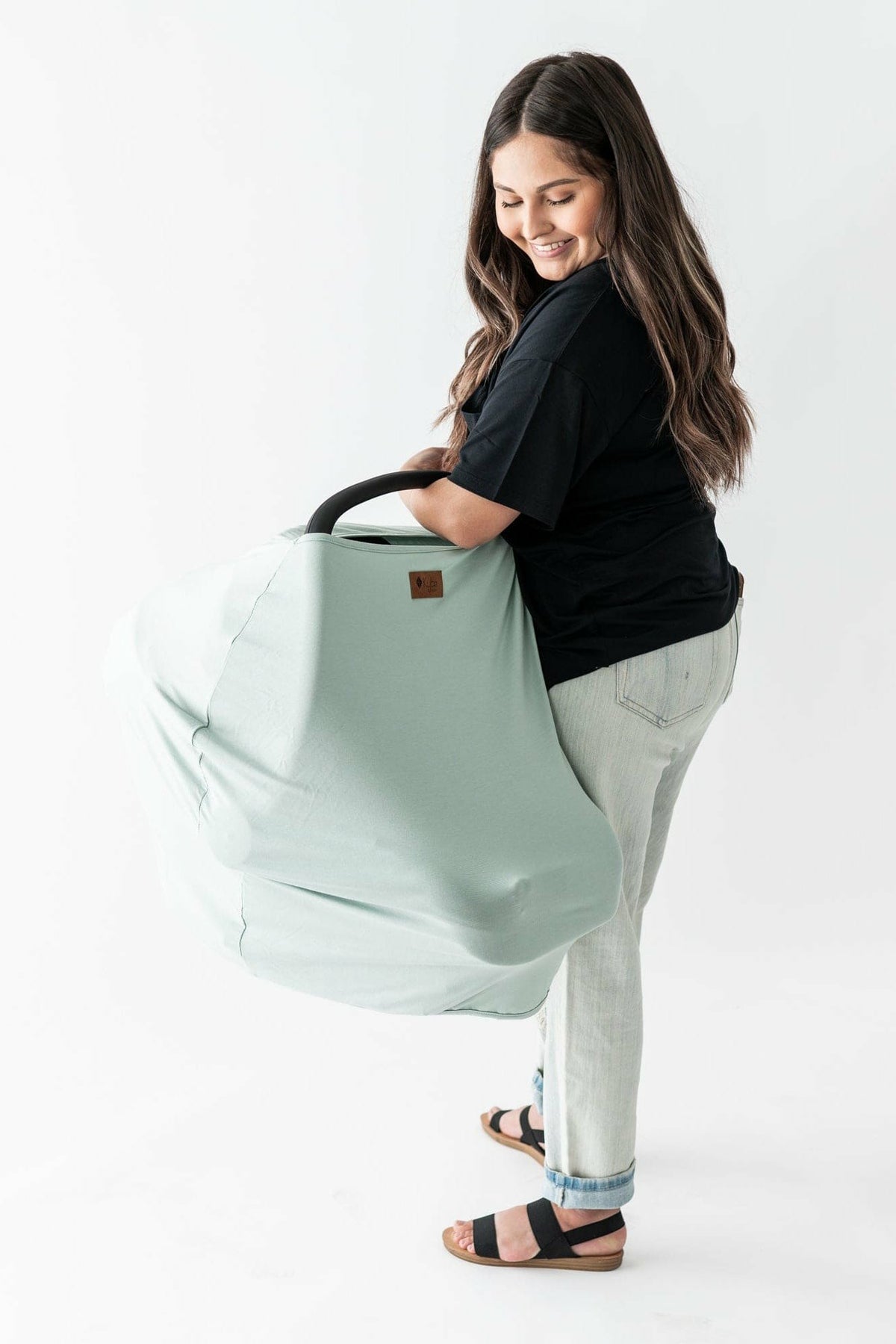 Car Seat Cover in Sage | Kyte Baby