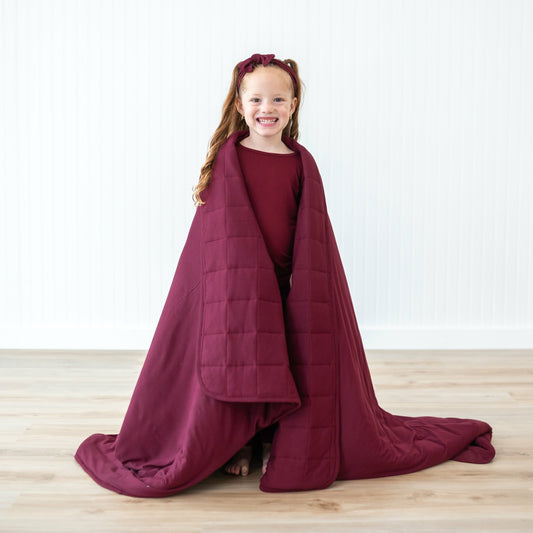 Youth Blanket in Burgundy 2.5 | Kyte Baby