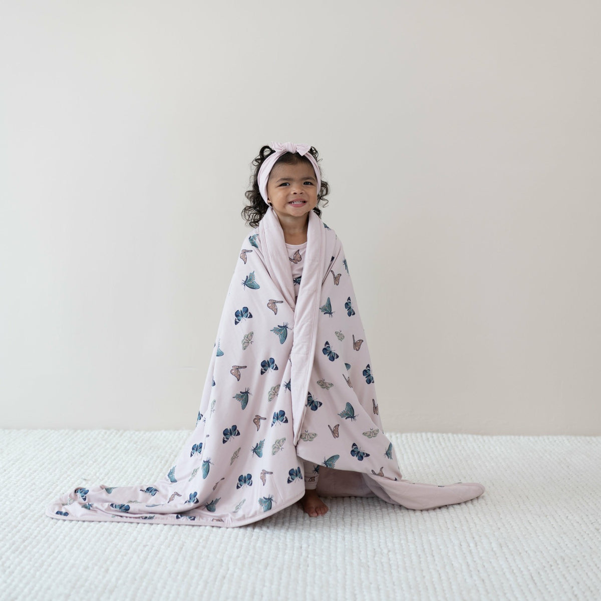 Youth Blanket in Blush Butterfly 2.5 | Kyte Baby
