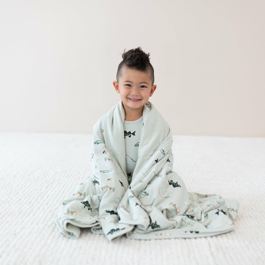 Youth Blanket in Fishing 2.5 | Kyte Baby