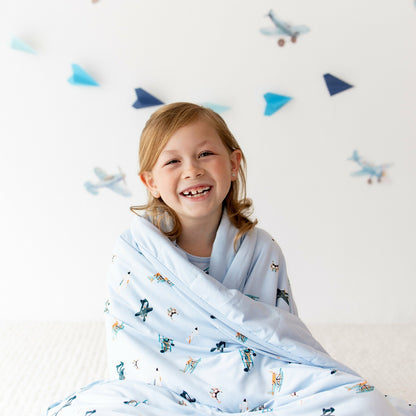 Youth Blanket in Take Off 1.0 | Kyte Baby