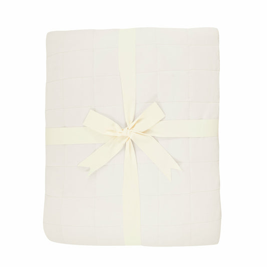 Adult Quilted Blanket in Oat | Kyte Baby