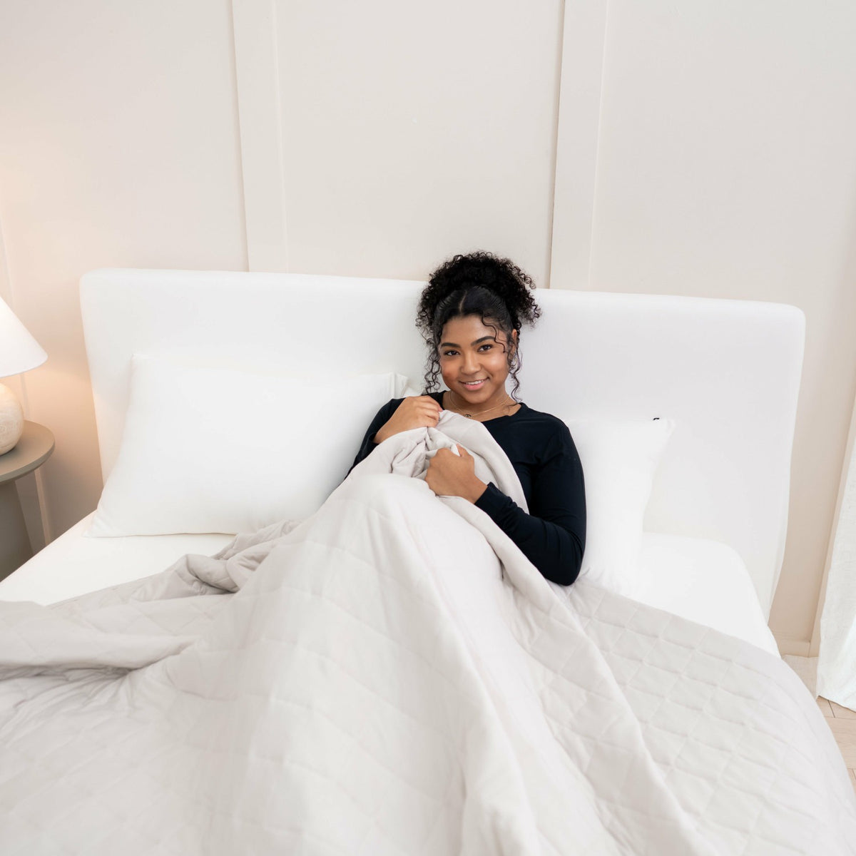Adult Quilted Blanket in Oat | Kyte Baby