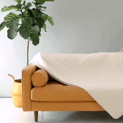 Adult Quilted Blanket in Oat | Kyte Baby