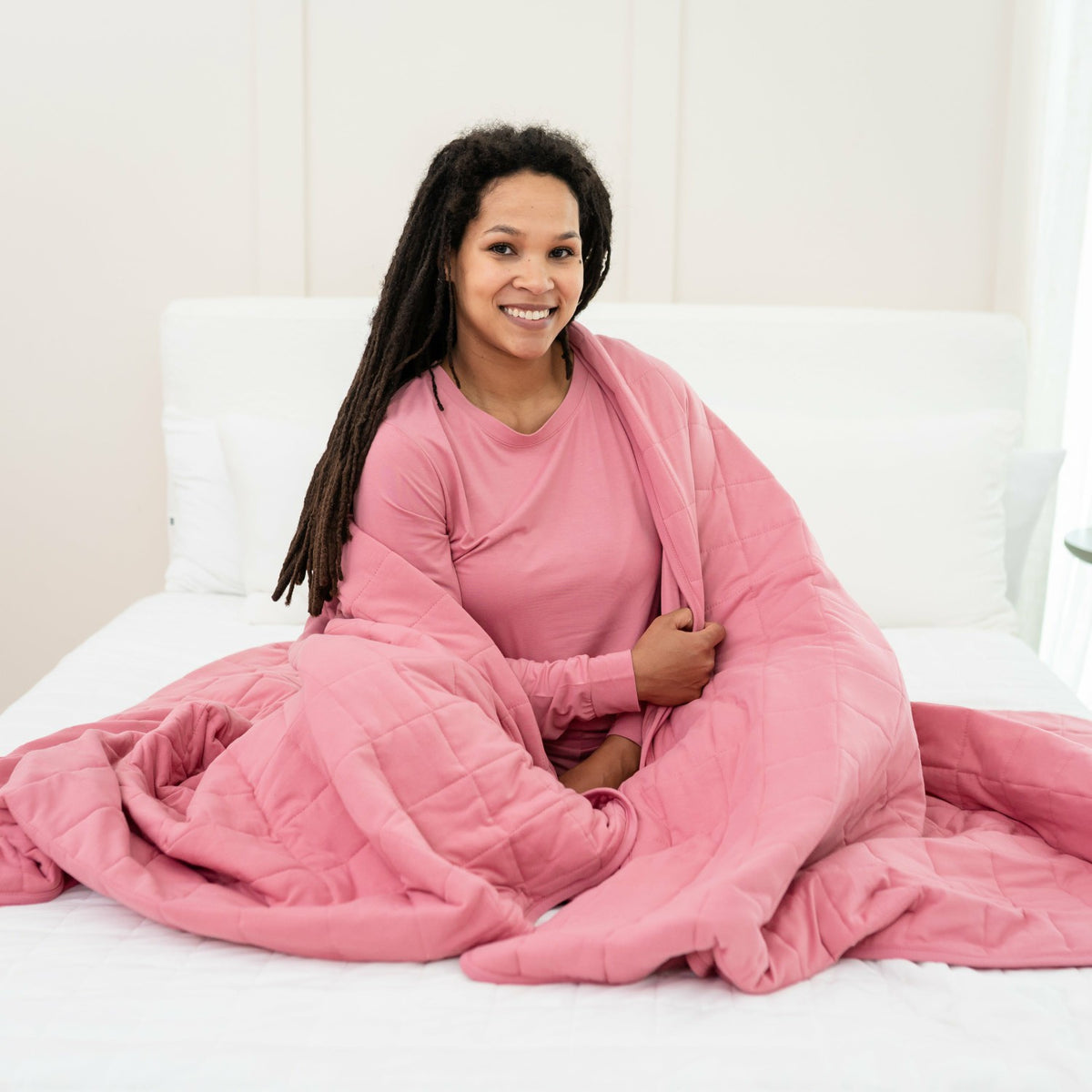Adult Quilted Blanket in Apple Blossom 2.5 | Kyte Baby