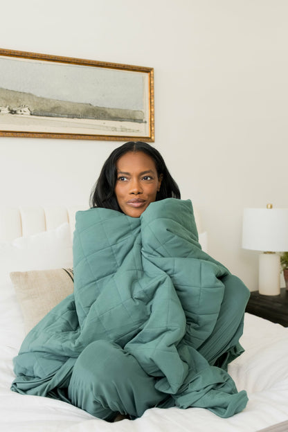 Adult Quilted Blanket in Pine 2.5 | Kyte Baby