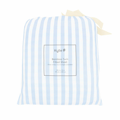 Twin Sheet in Small Mist Stripe | Kyte Baby