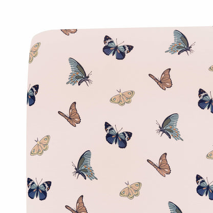 Twin Sheet in Blush Butterfly | Kyte Baby