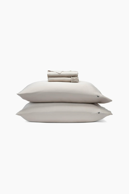 Bamboo Sateen Sheet Set in Sand Stone | Kyte Baby