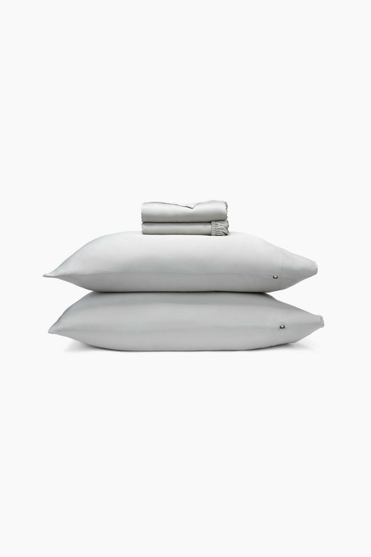 Bamboo Sateen Sheet Set in Dove Gray | Kyte Baby