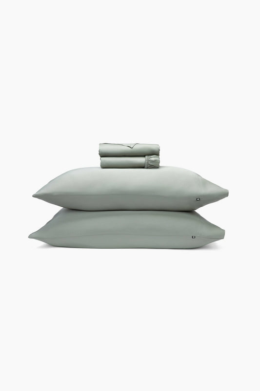 Bamboo Sateen Sheet Set in Eucalyptus | Kyte Baby