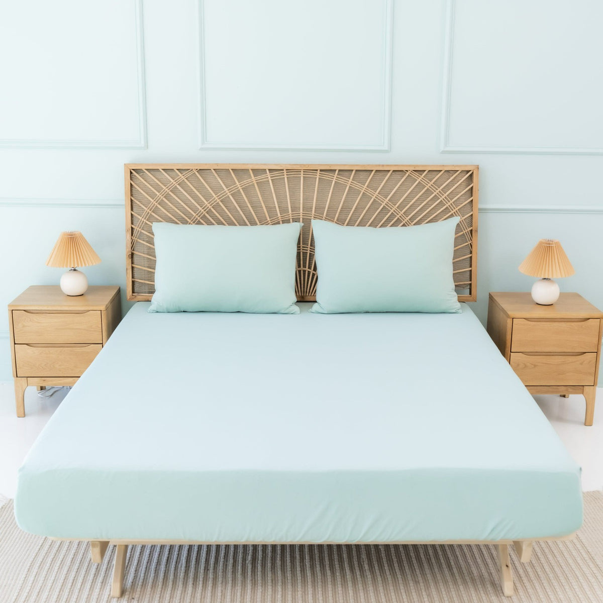 Fitted Sheet & Pillowcases Sage | Kyte Baby
