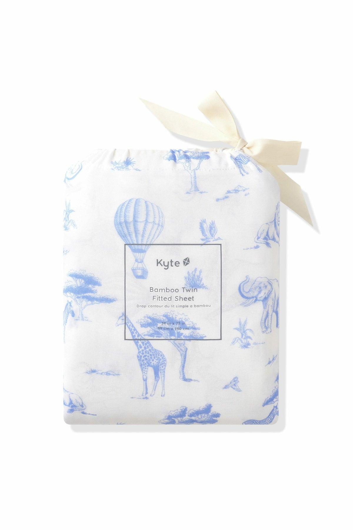 Twin Sheet in Toile Safari | Kyte Baby