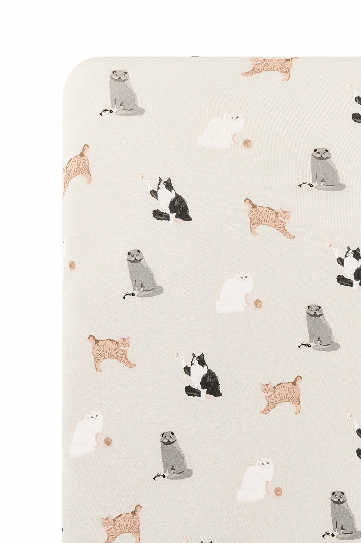 Twin Sheet in Fluffy Cat | Kyte Baby