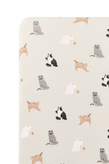 Twin Sheet in Fluffy Cat | Kyte Baby