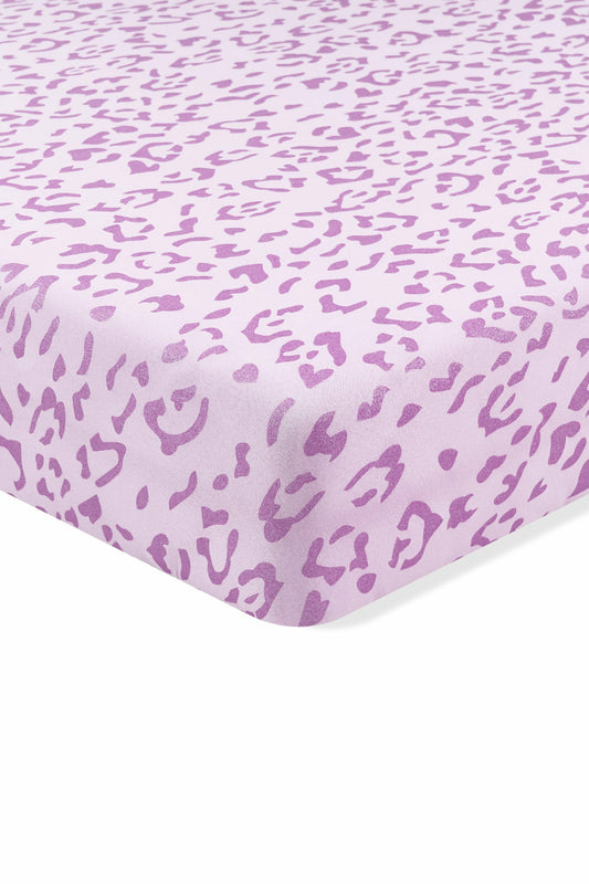 Twin Sheet in Thistle Leopard | Kyte Baby