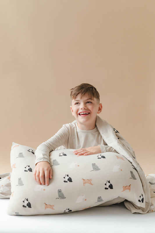 Standard Pillowcase in Fluffy Cat | Kyte Baby