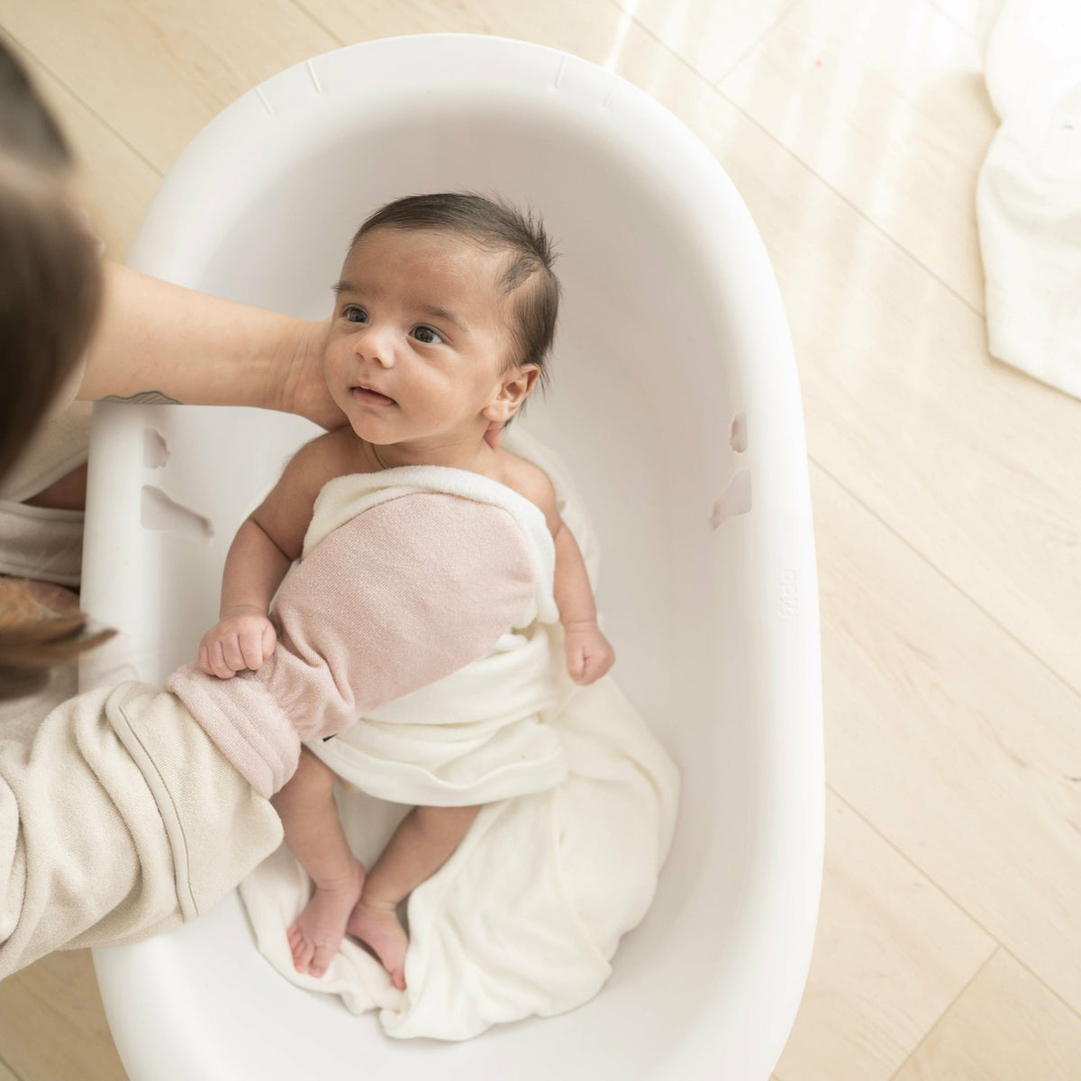 Terry Bath Mitt in Blush | Kyte Baby
