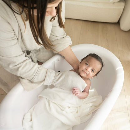 Terry Bath Mitt in Oat | Kyte Baby