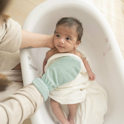 Terry Bath Mitt in Sage | Kyte Baby