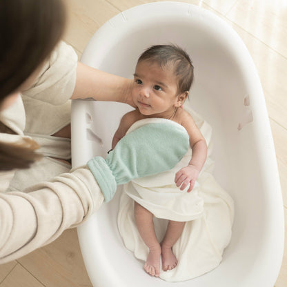 Terry Bath Mitt in Sage | Kyte Baby