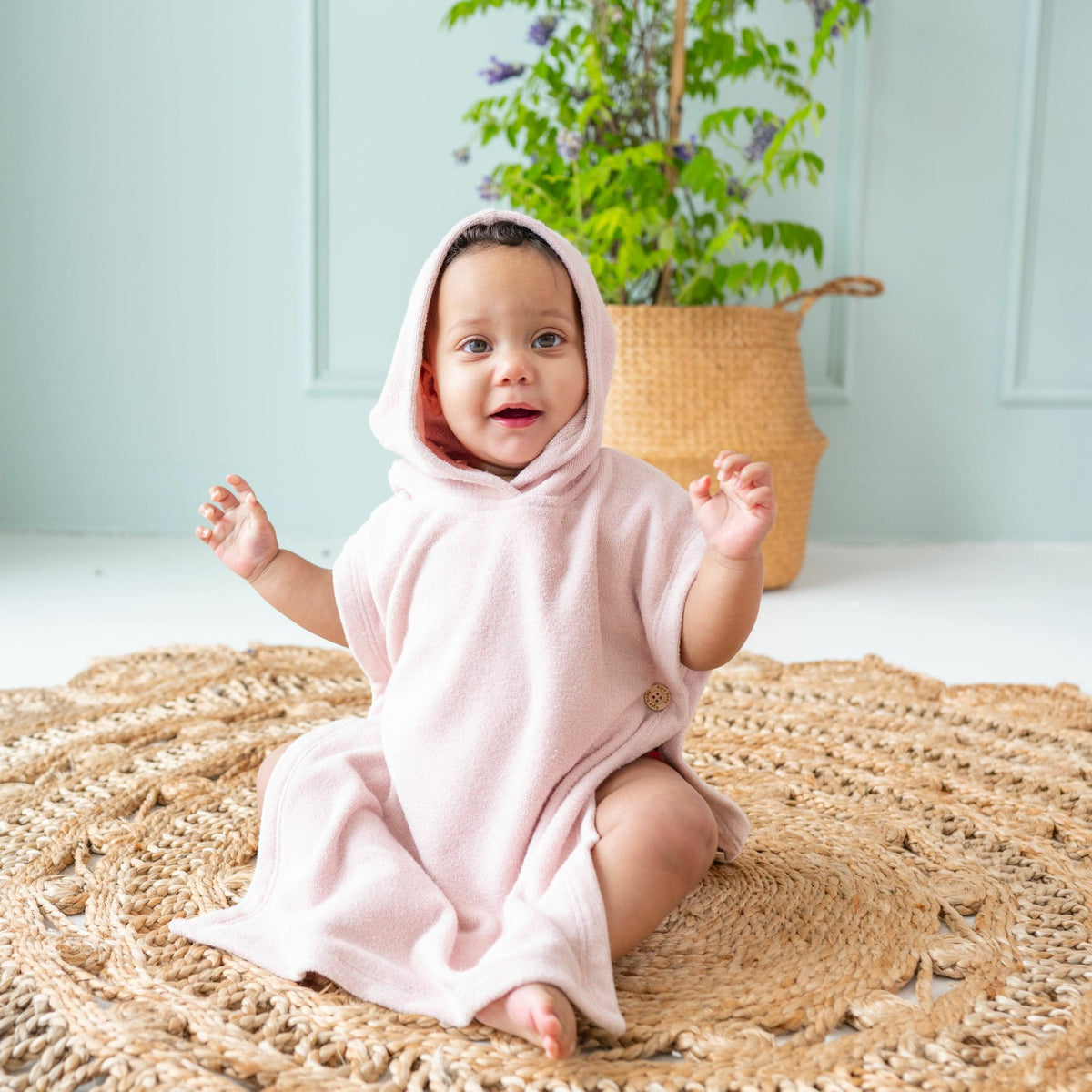 Swim Poncho in Blush | Kyte Baby