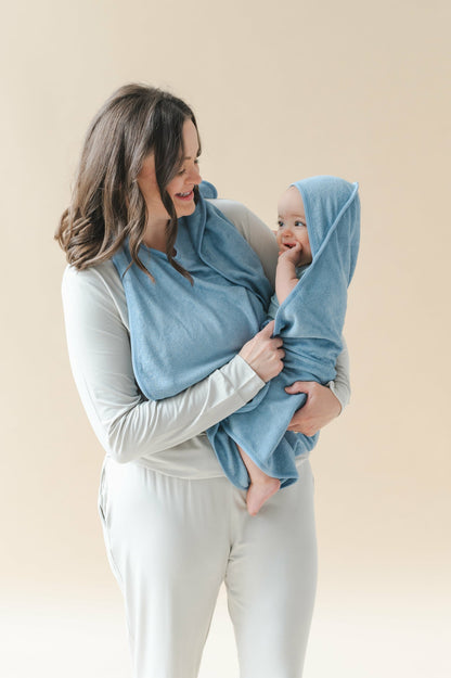 Terry Apron Towel in Slate | Kyte Baby